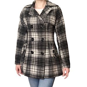 Say What? Double Breasted Plaid Jacket